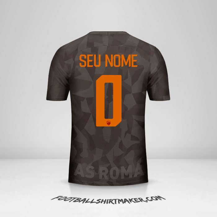 Camisa AS Roma 2017/18 III -  seu nome - 0