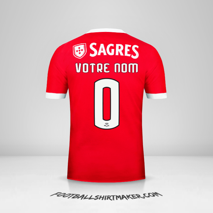 Maillot SL Benfica 2017/18 -  votre nom - 0