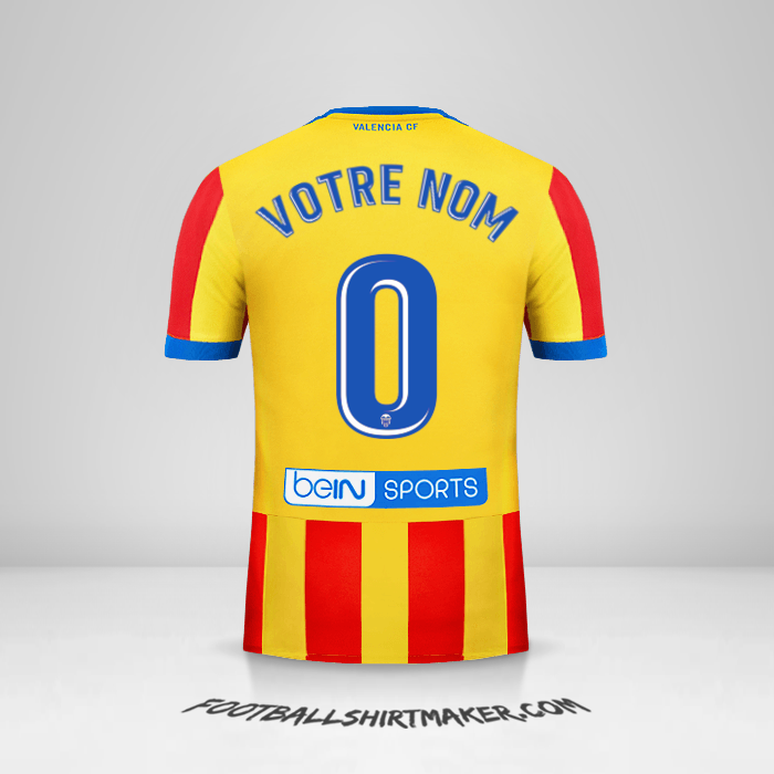 Maillot Valencia CF 2017/18 II -  votre nom - 0