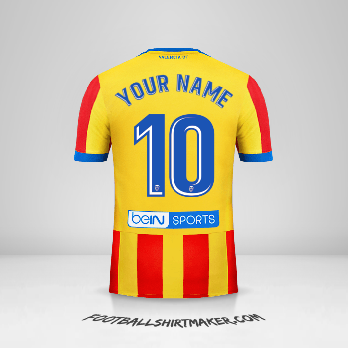 Valencia CF 2017/18 II jersey number 10 your name