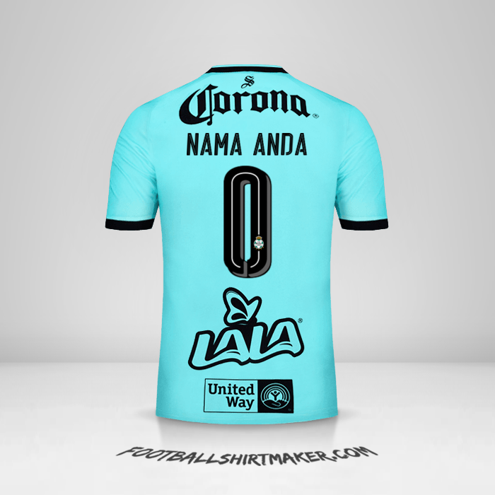 Jersey Santos Laguna 2017/18 III -  nama anda - 0