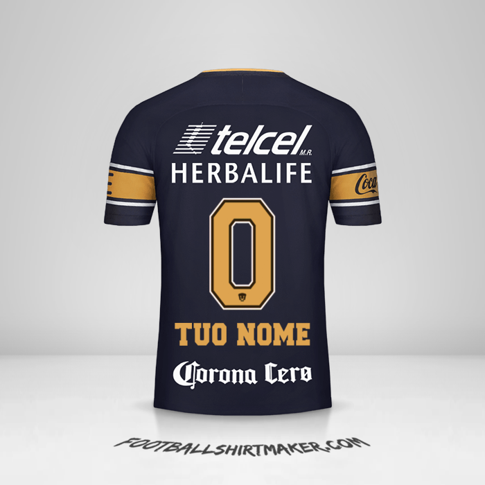 Maglia Pumas UNAM 2017/18 II -  tuo nome - 0