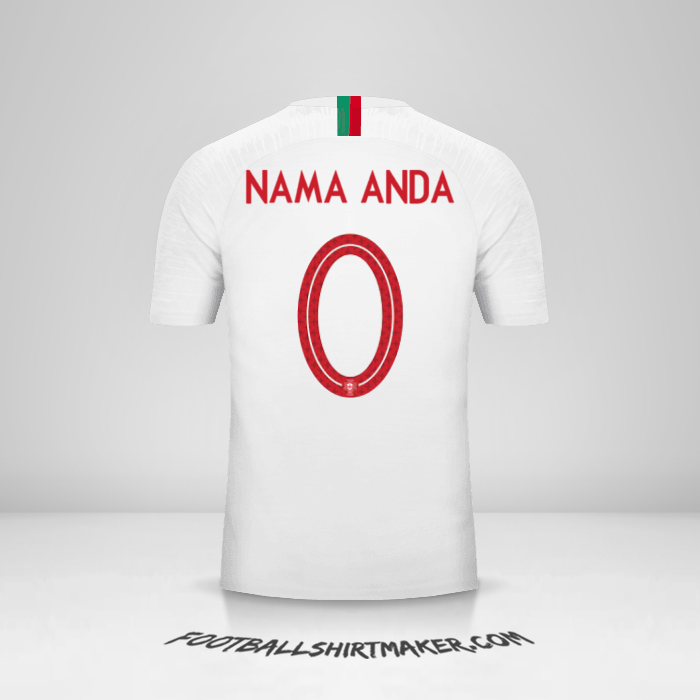 Jersey Portugal 2018 II -  nama anda - 0