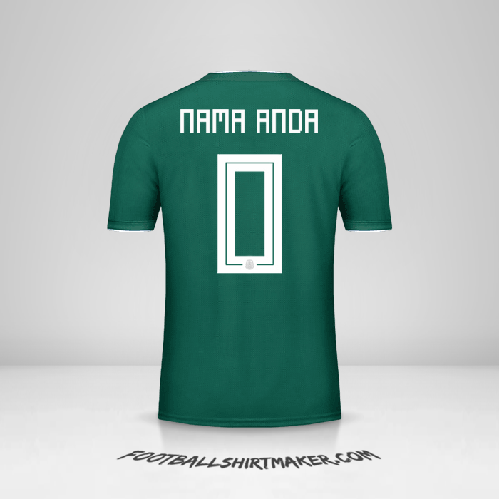 Jersey Meksiko 2018 -  nama anda - 0