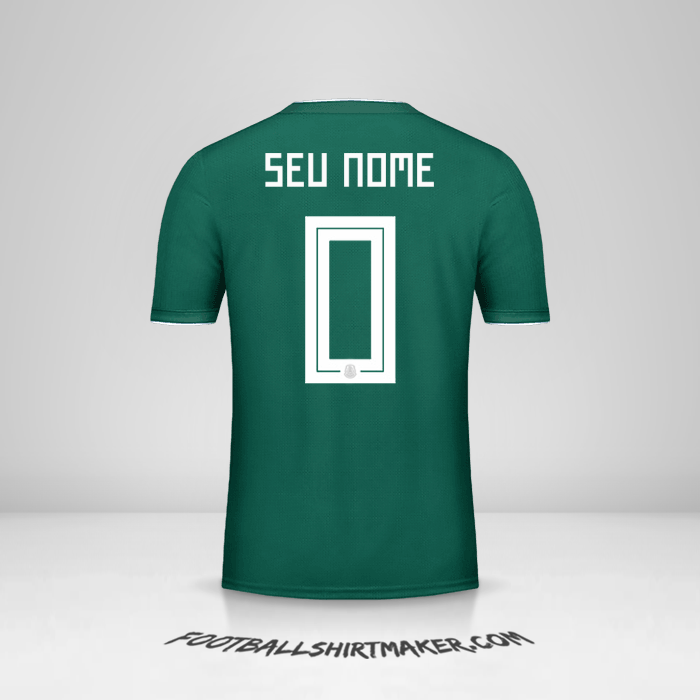 Camisa México 2018 -  seu nome - 0