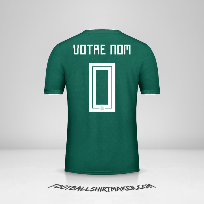 Maillot Mexique 2018 -  votre nom - 0