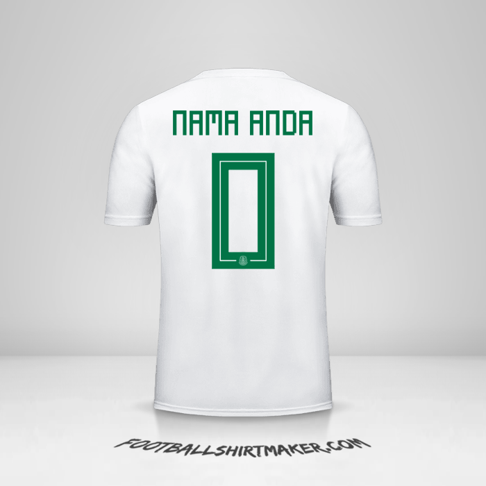 Jersey Meksiko 2018 II -  nama anda - 0