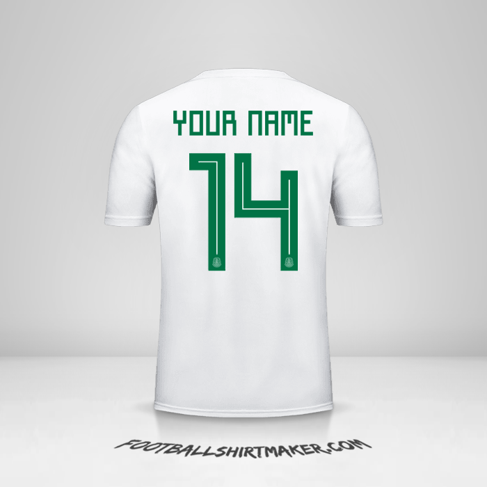 Mexico 2018 II jersey number 14 your name