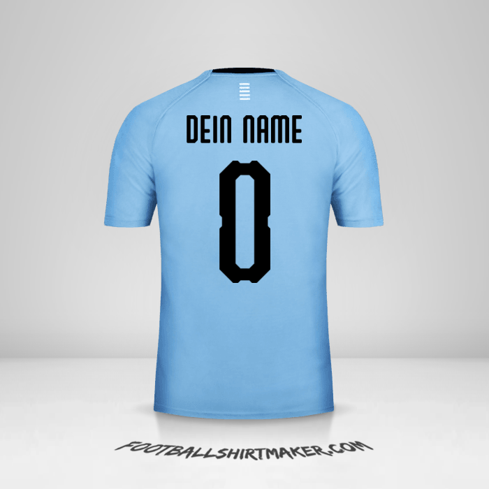 Trikot Uruguay 2018 -  dein name - 0