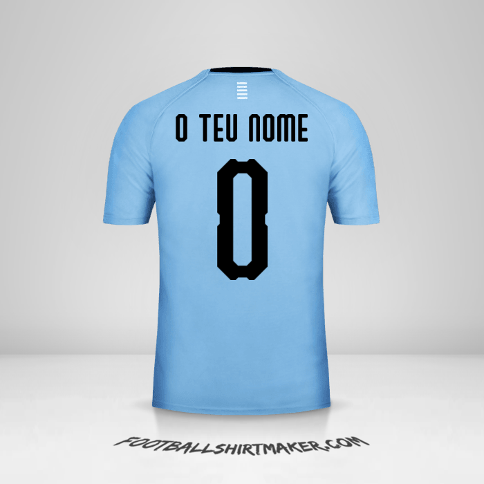 Camisola Uruguai 2018 -  o teu nome - 0