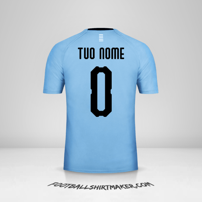 Maglia Uruguay 2018 -  tuo nome - 0