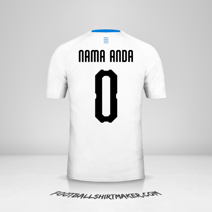 Jersey Uruguay 2018 II -  nama anda - 0