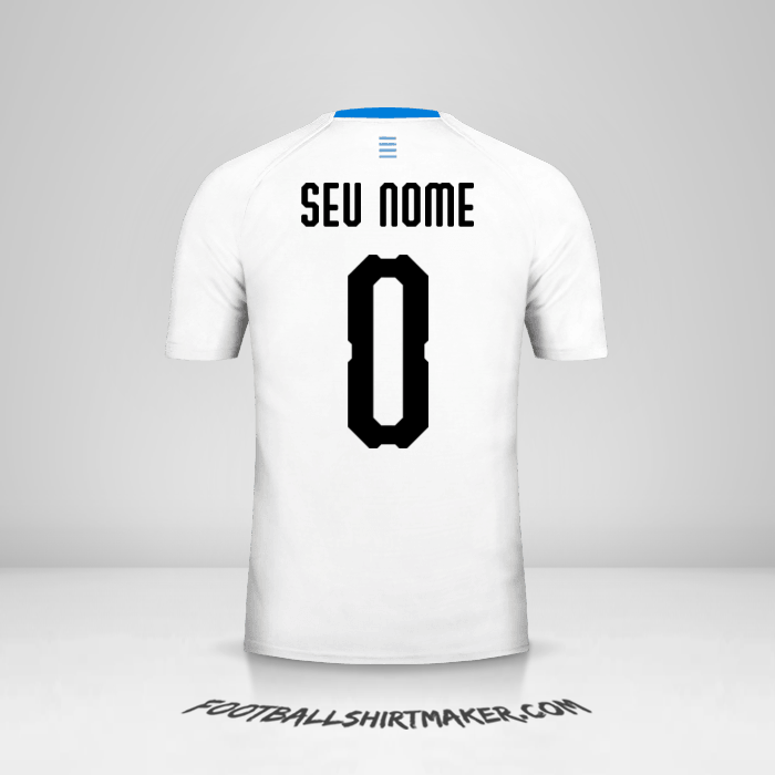 Camisa Uruguai 2018 II -  seu nome - 0