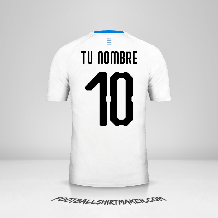 Jersey Uruguay 2018 II número 10 tu nombre