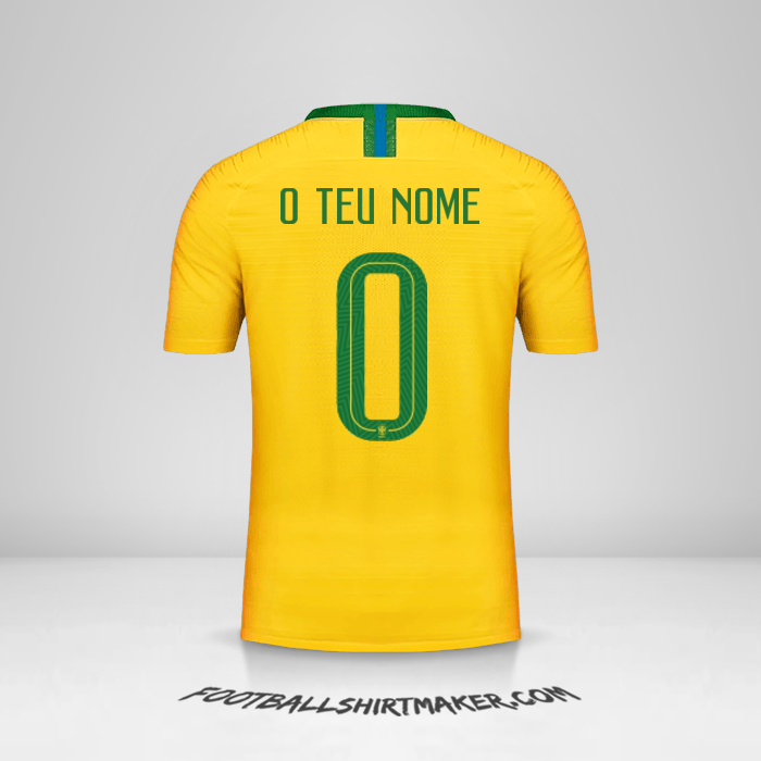 Camisola Brasil 2018 -  o teu nome - 0