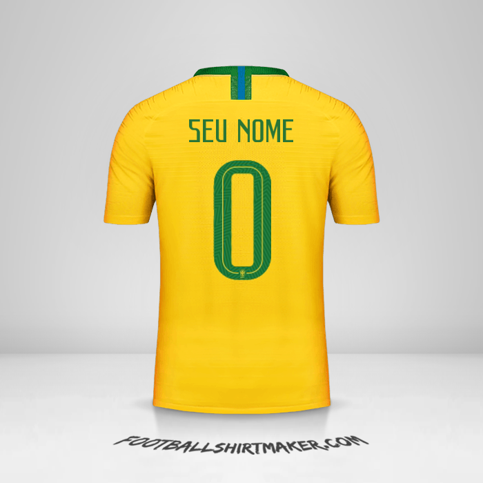 Camisa Brasil 2018 -  seu nome - 0