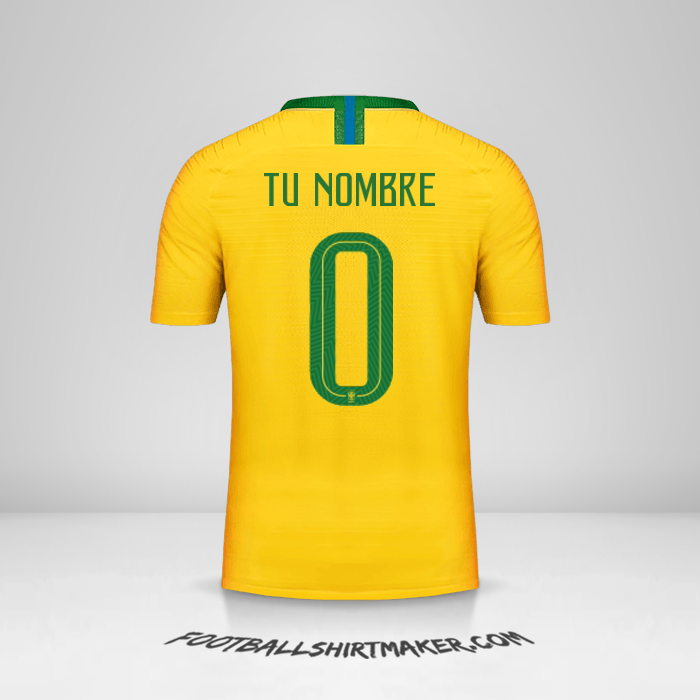 Jersey Brasil 2018 -  tu nombre - 0