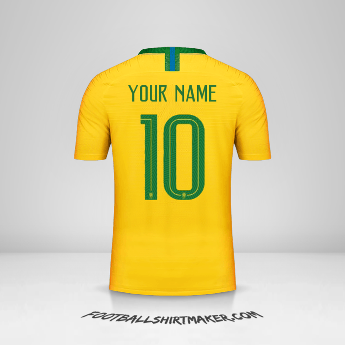 Brazil 2018 jersey number 10 your name