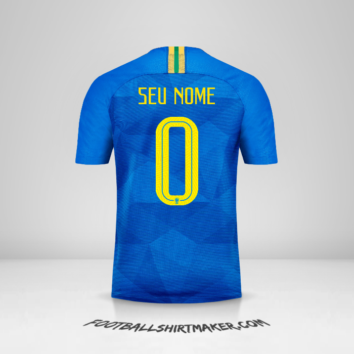 Camisa Brasil 2018/19 II -  seu nome - 0