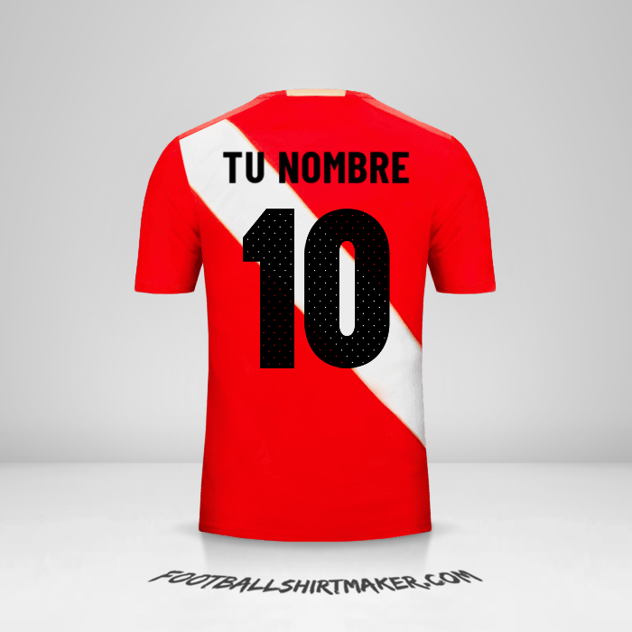 Jersey Peru 2018 II número 10 tu nombre