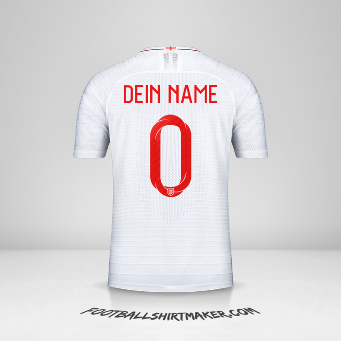 Trikot England 2018 -  dein name - 0