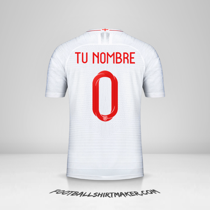 Jersey Inglaterra 2018 -  tu nombre - 0