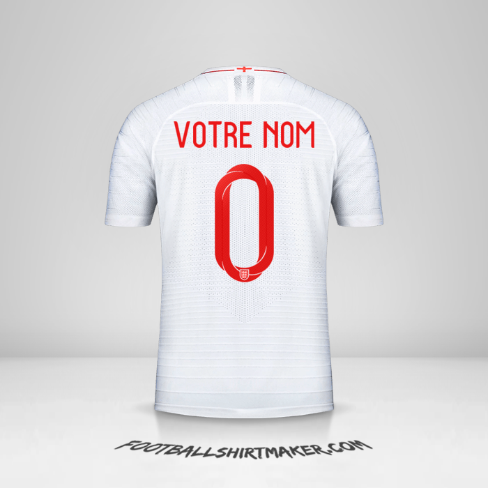 Maillot Angleterre 2018 -  votre nom - 0