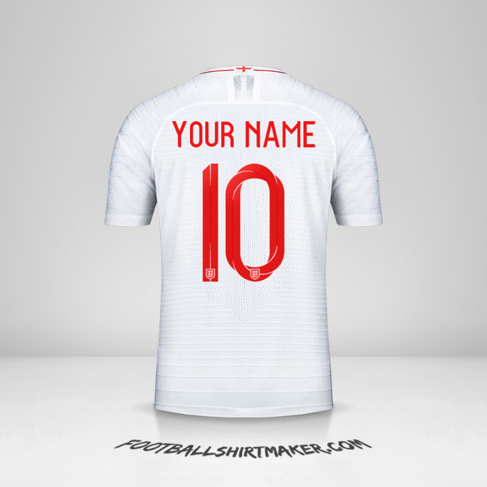 England 2018 jersey number 10 your name