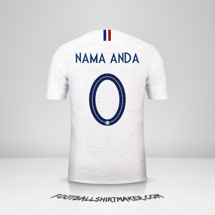 Jersey Prancis 2018 II -  nama anda - 0