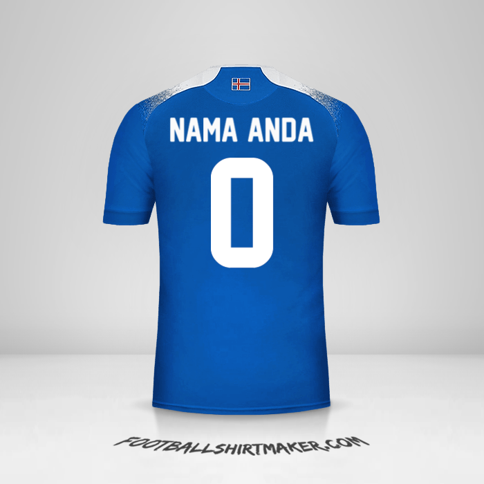 Jersey Islandia 2018 -  nama anda - 0