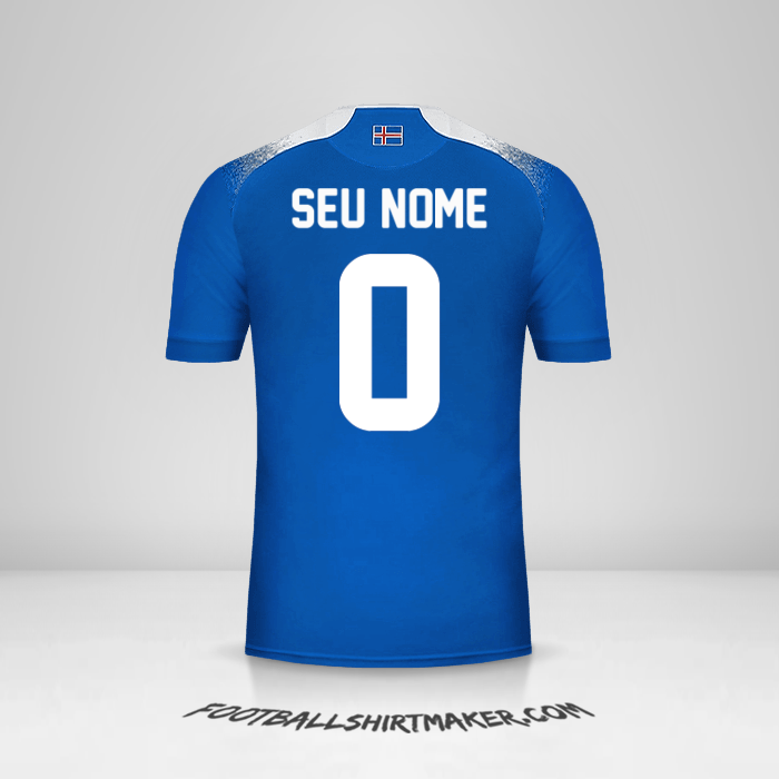 Camisa Islândia 2018 -  seu nome - 0