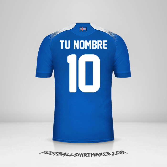 Jersey Islandia 2018 número 10 tu nombre