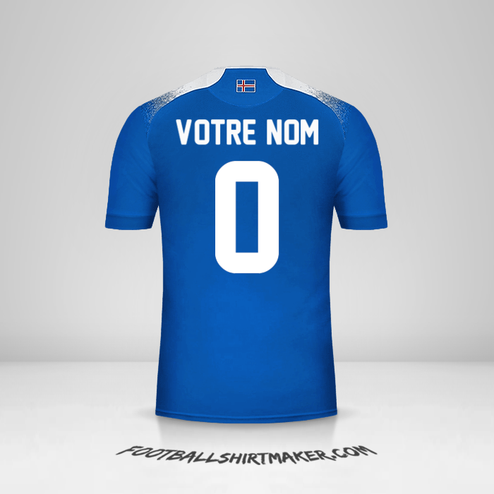 Maillot Islande 2018 -  votre nom - 0