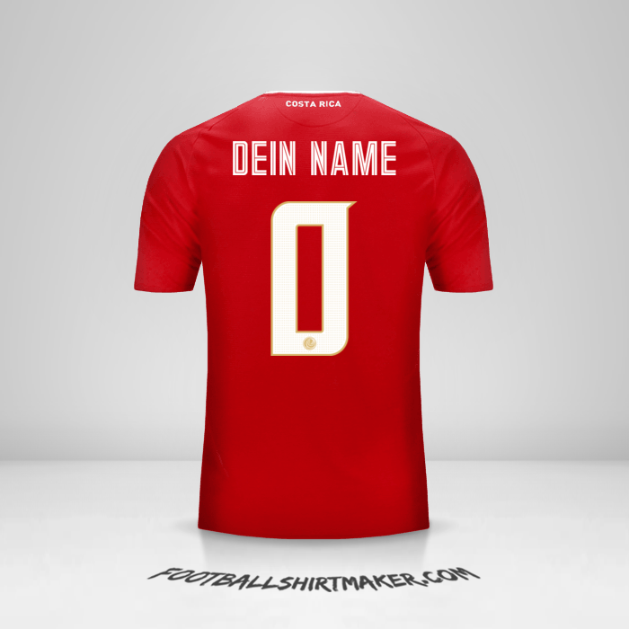 Trikot Costa Rica 2018 -  dein name - 0