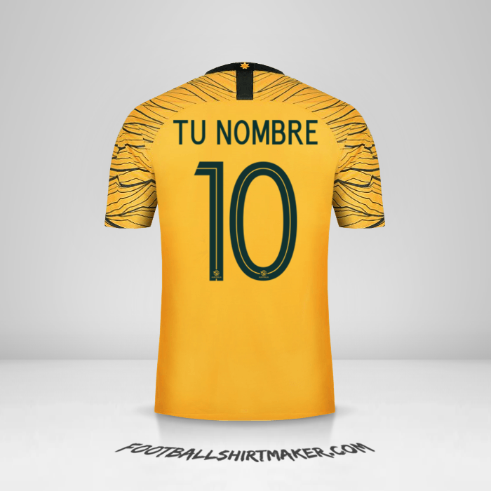 Camiseta Australia 2018 número 10 tu nombre