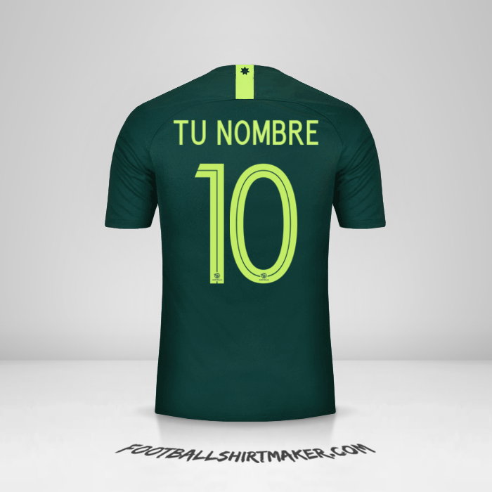 Camiseta Australia 2018 II número 10 tu nombre