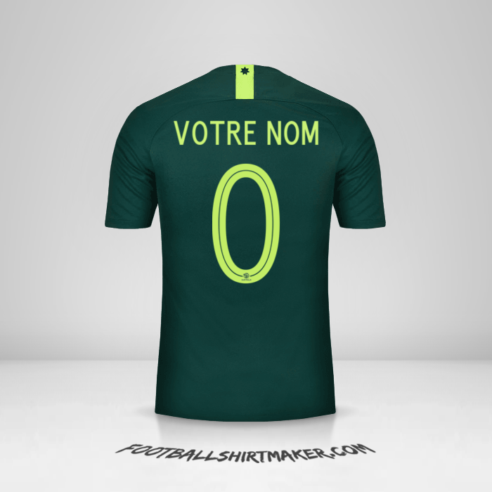 Maillot Australie 2018 II -  votre nom - 0