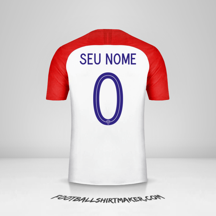 Camisa Croácia 2018 -  seu nome - 0