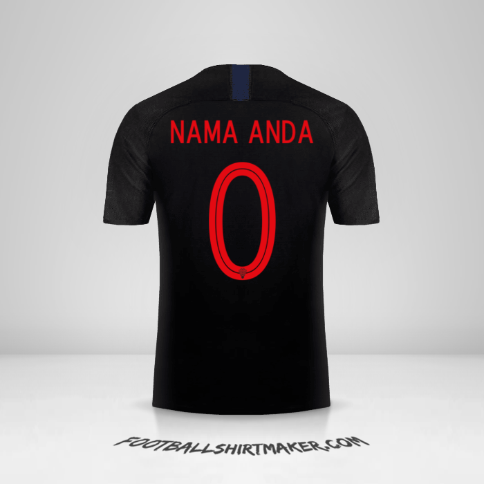 Jersey Kroasia 2018 II -  nama anda - 0