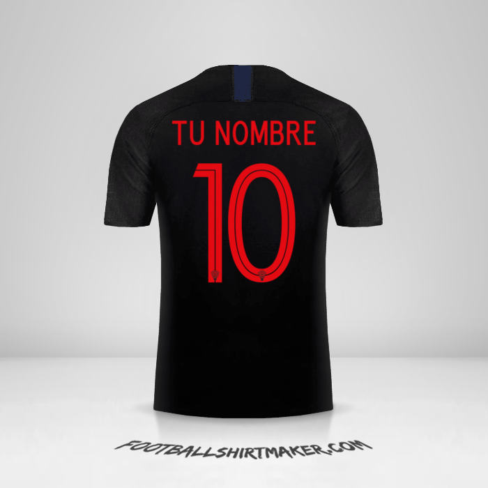 Camiseta Croacia 2018 II número 10 tu nombre