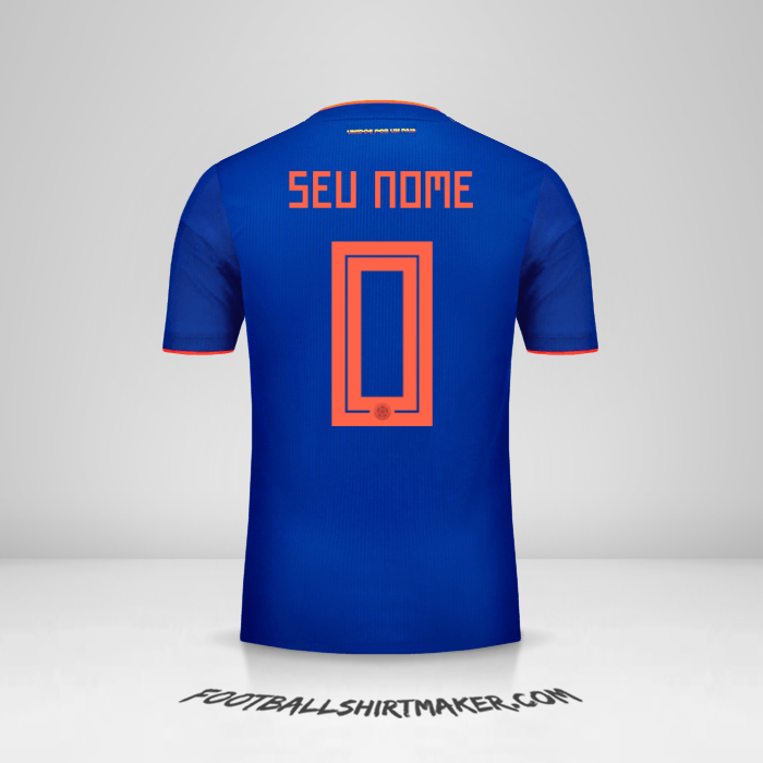 Camisa Colômbia 2018 II -  seu nome - 0