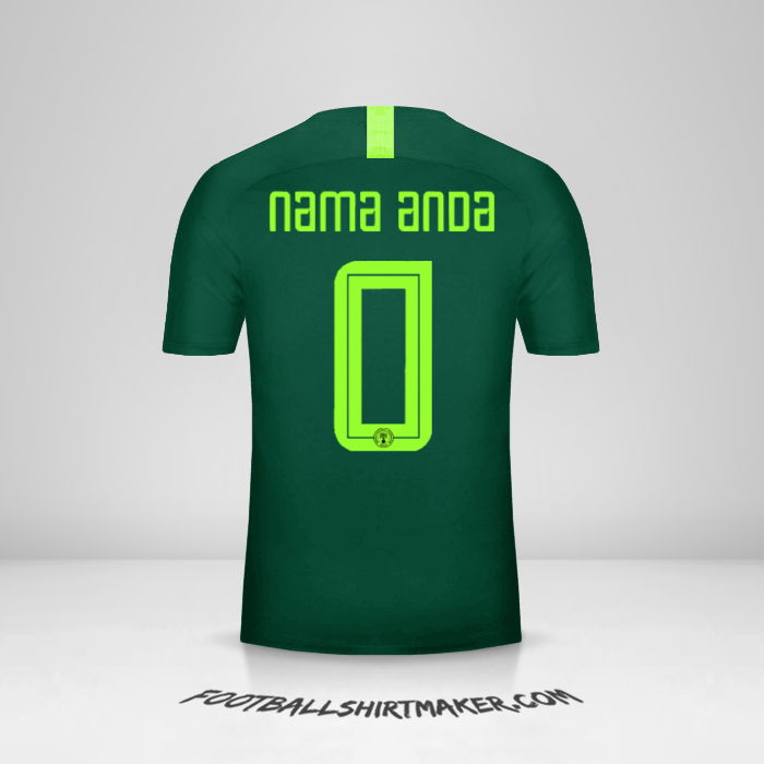 Jersey Nigeria 2018 II -  nama anda - 0