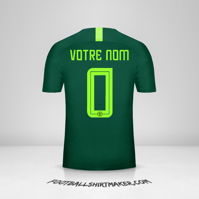 Maillot Nigéria 2018 II -  votre nom - 0