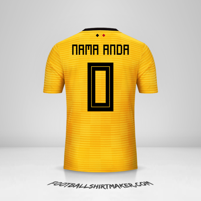 Jersey Belgia 2018 II -  nama anda - 0