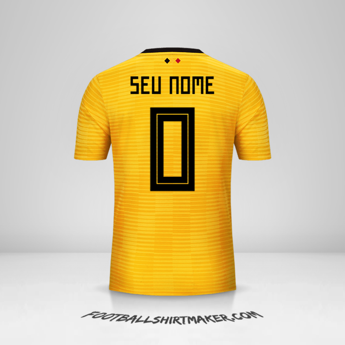 Camisa Bélgica 2018 II -  seu nome - 0