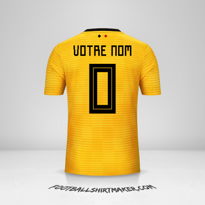 Maillot Belgique 2018 II -  votre nom - 0