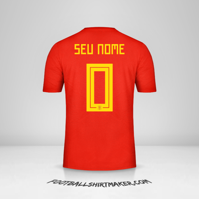 Camisa Espanha 2018 -  seu nome - 0