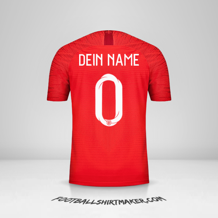 Trikot England 2018 II -  dein name - 0