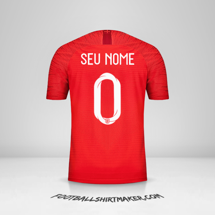 Camisa Inglaterra 2018 II -  seu nome - 0