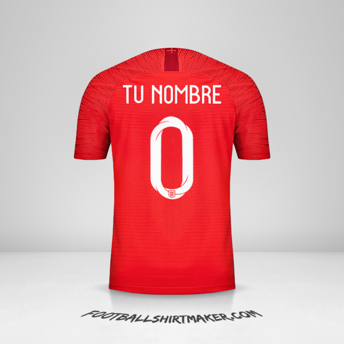 Camiseta Inglaterra 2018 II -  tu nombre - 0